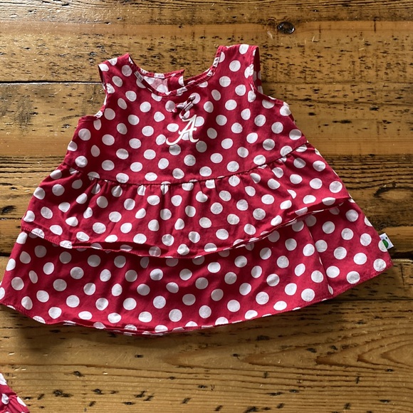Sara Lynn Togs Alabama Fans polka dots ruffle shirt with capris size 4t - Picture 2 of 10